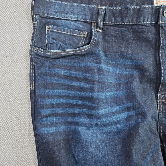 Weatherproof Men's Jeans Vintage 48x30 Dark Wash Comfort Relaxed Cotton Spandex - Picture 12 of 16